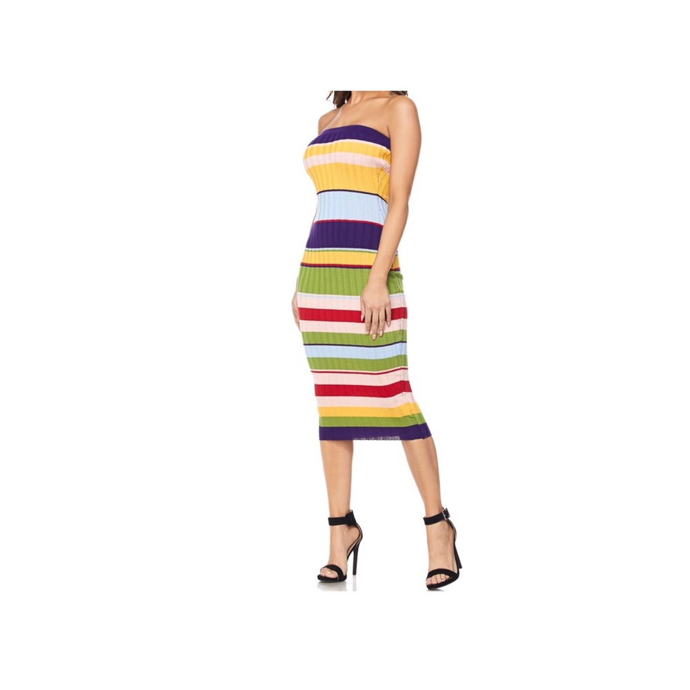 Curve Huggin Striped Dress